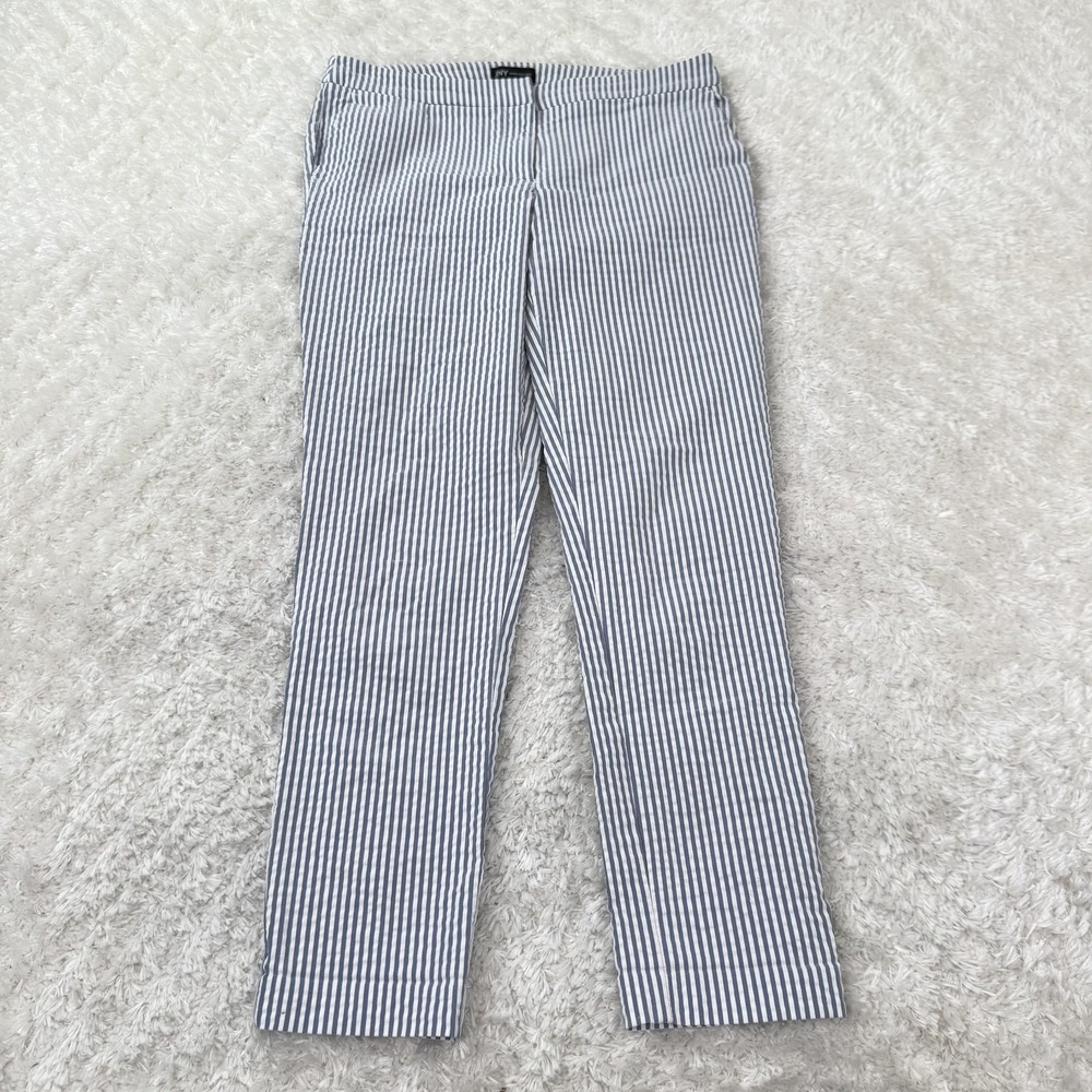 Jones New York Pants Womens 8 Striped Slim Ankle Stretch Office Casual Workwear